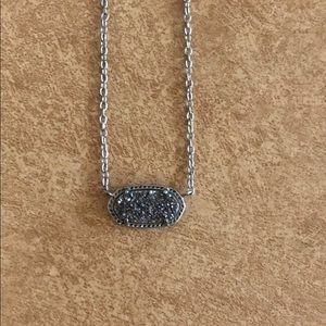 Kendra Scott Elisa Silver Drusy Necklace